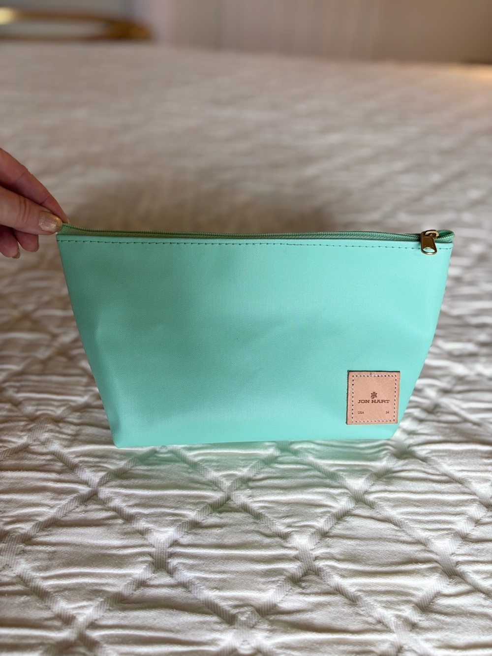 Jon Hart Grande in Mint Coated Canvas